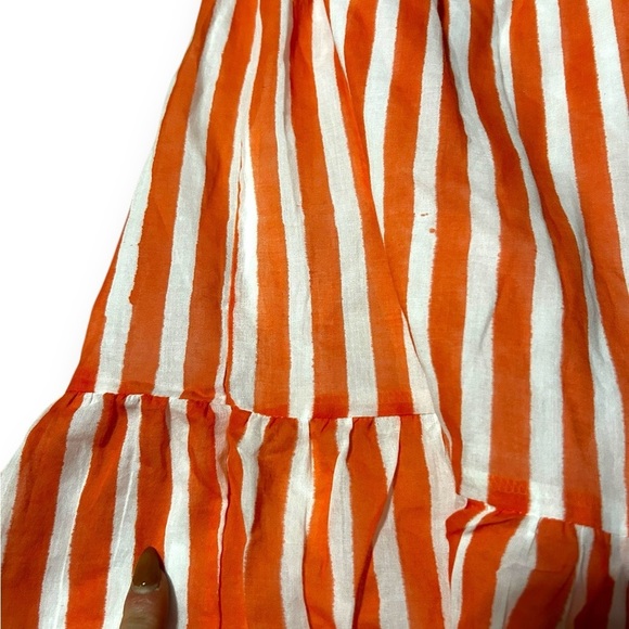 NWT Oliphant Sleeveless Nassau Coral T.F. Dress Size large 100% Cotton midi - Picture 3 of 12